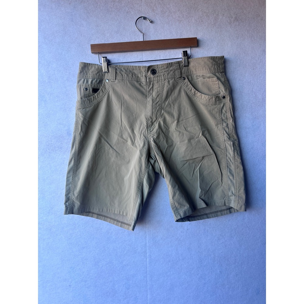 Kuhl Renegade Shorts Mens 38 Khaki Tan Hiking Outdoor Cargo Tech Stretch 10"